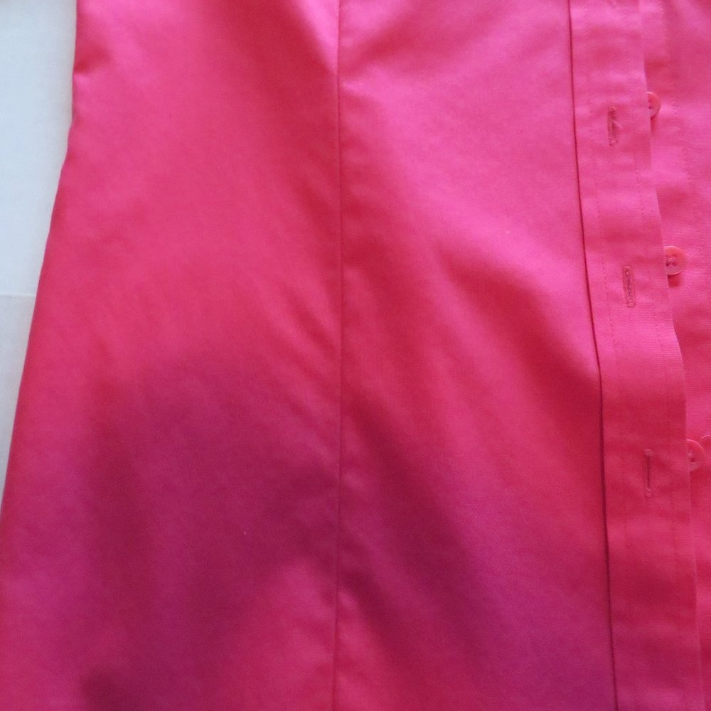 🔥HP🔥Coldwater Creek Pinkish Red Shirt, Button Down, Roll-Tab Sleeves, Sz M (… - Picture 5 of 9